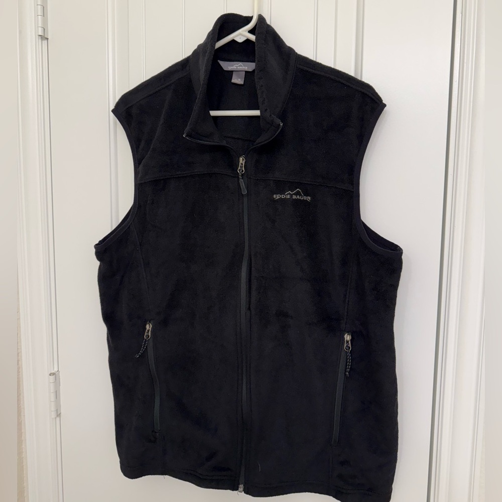 Eddie Bauer Men's Black Fleece Vest
